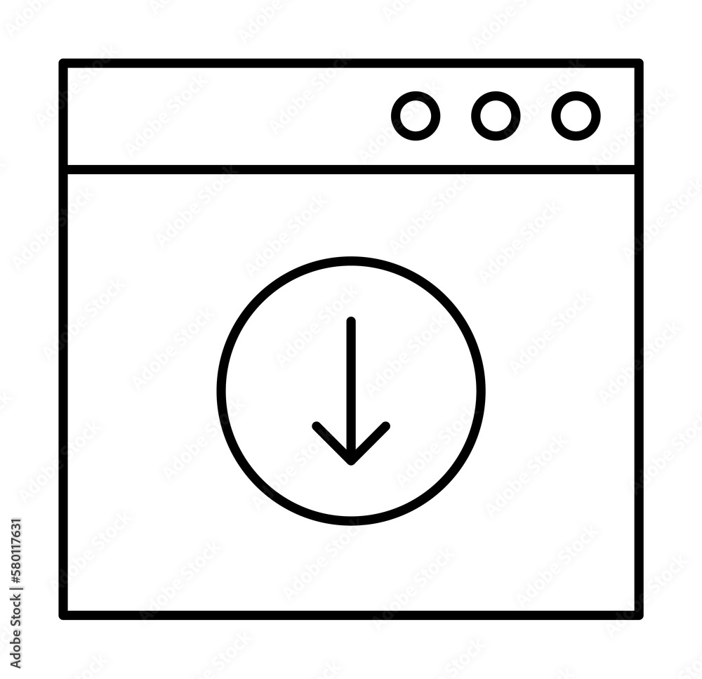 Poster browser, arrow, page, seo icon. simple line, outline elements of commerce icons for ui and ux, websi