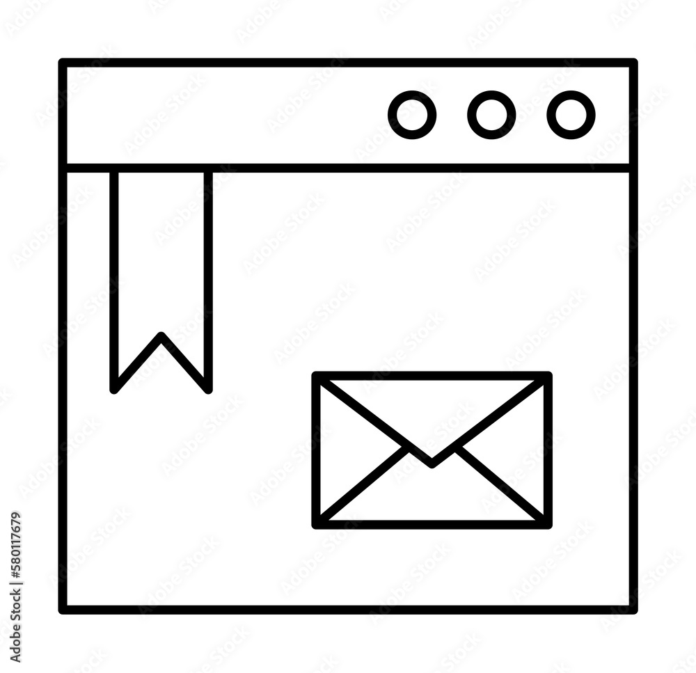 Canvas Prints Browser, mail, SEO icon. Simple line, outline elements of commerce icons for ui and ux, website or mobile application on white background