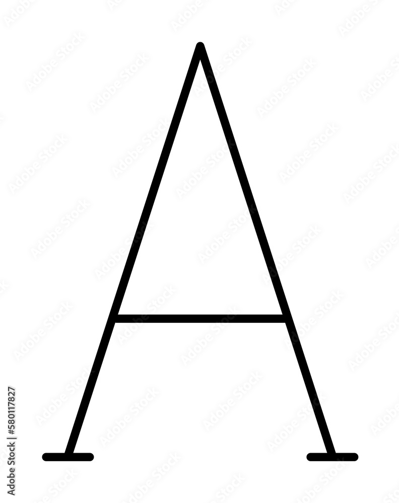 Poster font, format, text icon. element of text and sign for mobile concept and web apps icon. thin line ic