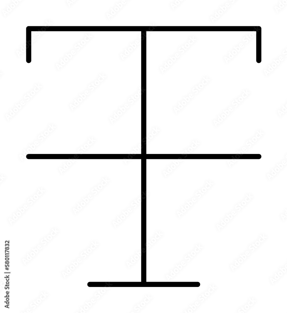 Poster format, strikethrough, text icon. element of text and sign for mobile concept and web apps icon. thi