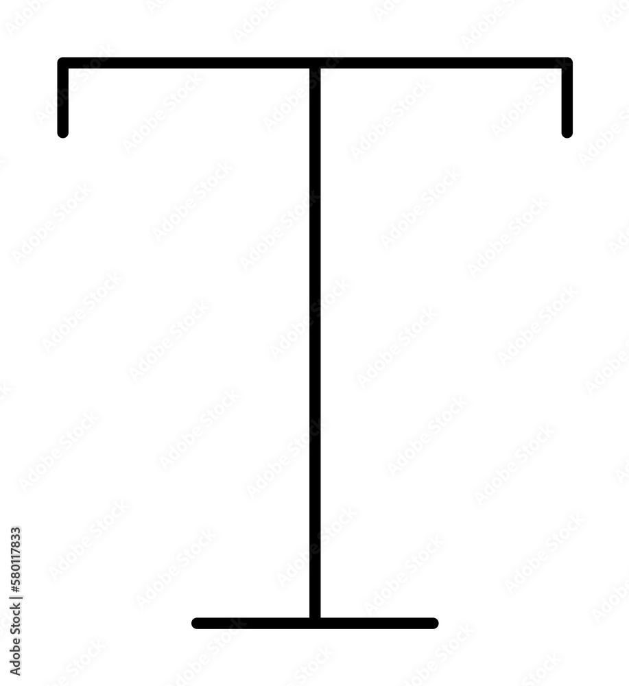 Poster format, type, text icon. element of text and sign for mobile concept and web apps icon. thin line ic