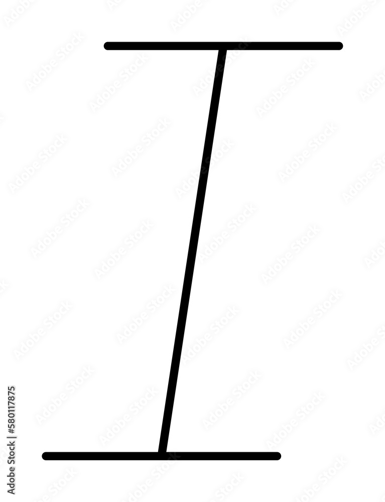 Poster format, italic, text icon. element of text and sign for mobile concept and web apps icon. thin line 