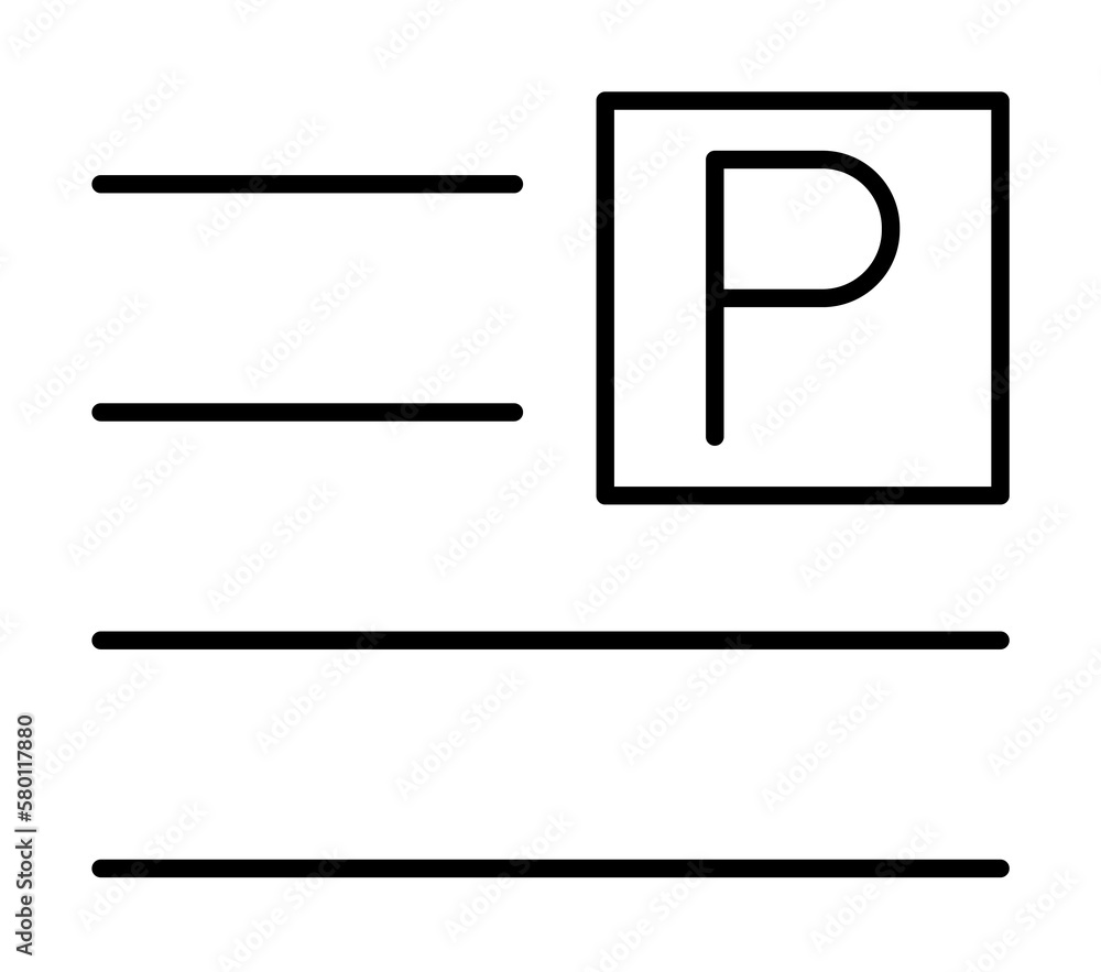 Poster align, inline, right, text icon. element of text and sign for mobile concept and web apps icon. thin