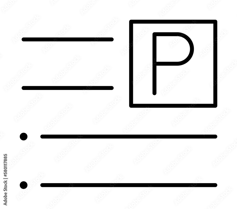 Poster align, inline, right, text icon. element of text and sign for mobile concept and web apps icon. thin