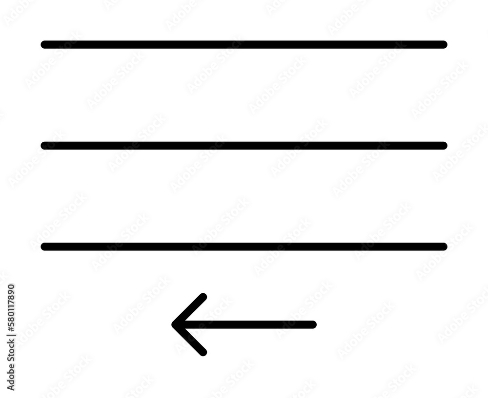Poster align, format, left, move icon. element of text and sign for mobile concept and web apps icon. thin 