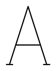 font, format, text icon. Element of text and sign for mobile concept and web apps icon. Thin line icon for website design and development on white background welcome background