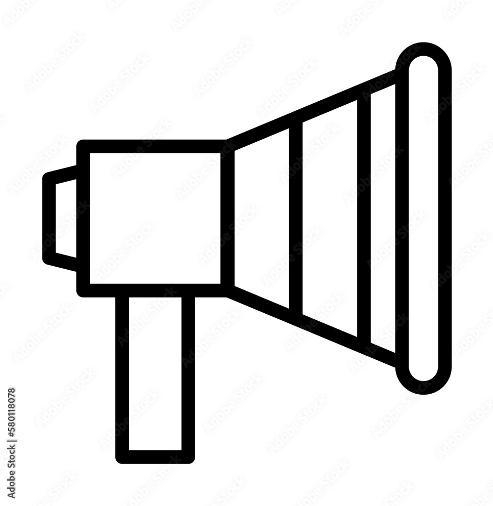 Poster marketing microphone icon. simple line, outline elements of america icons for ui and ux, website or 