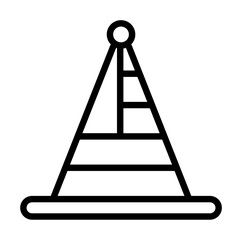 Hat USA flag icon. Simple line, outline elements of America icons for ui and ux, website or mobile application on white background