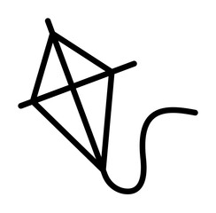 Flying kite USA flag icon. Simple line, outline elements of America icons for ui and ux, website or mobile application on white background