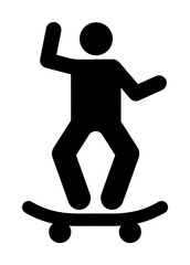 Man skateboard skate adventure icon. Element of pictogram adventure illustration