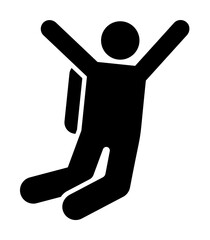 Man adventure flying icon. Element of pictogram adventure illustration