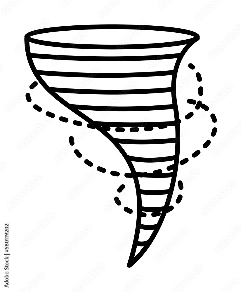 Poster air pollution, tornado icon. element of air pollution for mobile concept and web apps icon. thin lin