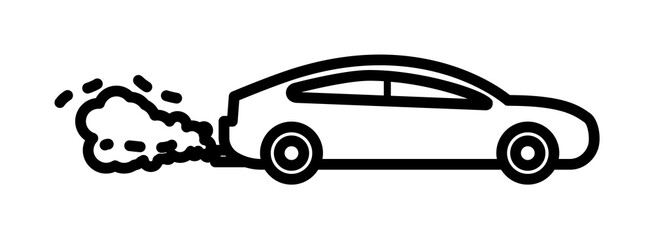 air pollution, car icon. Element of air pollution for mobile concept and web apps icon. Thin line icon for website design and development, app development on white background