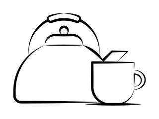 Green tea, Herbal tea icon. Element of alternative medicine icon for mobile concept and web apps. Thin line Green tea, Herbal tea icon can be used for web and mobile on white background