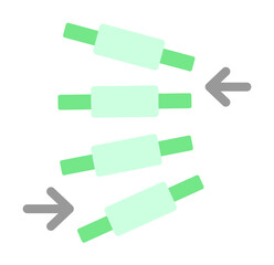 Chiropractic spine icon. Simple color elements of alternative medicine icons for ui and ux, website or mobile application on white background