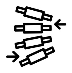 Chiropractic, spine icon. Simple line, outline elements of alternative medicine icons for ui and ux, website or mobile application on white background