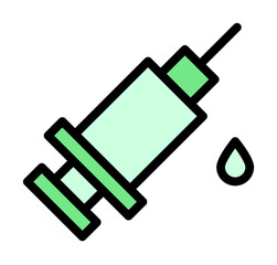 Injection alternative medicine icon. Simple color with outline elements of alternative medicine icons for ui and ux, website or mobile application on white background