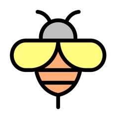 Bee therapy alternative medicine icon. Simple color with outline elements of alternative medicine icons for ui and ux, website or mobile application on white background