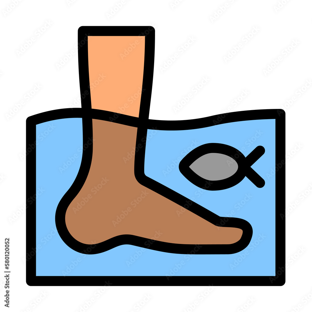 Poster circulatory disorders leg icon. simple color with outline elements of alternative medicine icons for