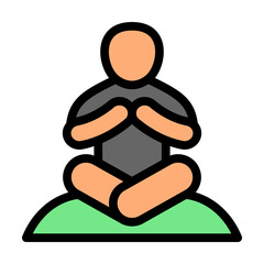 Meditate alternative medicine icon. Simple color with outline elements of alternative medicine icons for ui and ux, website or mobile application on white background