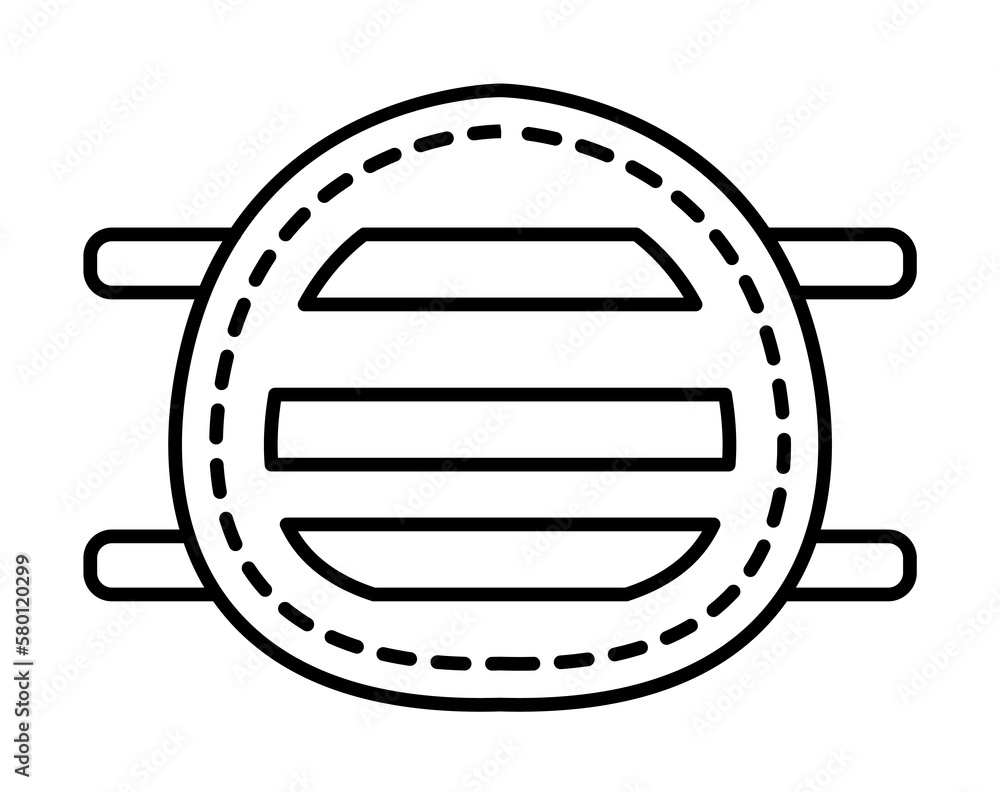 Poster mask, security icon. simple line, outline elements of archeology for ui and ux, website or mobile ap