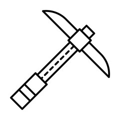 pickaxe, tool icon. Simple line, outline elements of archeology for ui and ux, website or mobile application on white background
