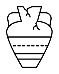 vase, antiques icon. Simple line, outline elements of archeology for ui and ux, website or mobile application on white background