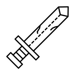 sword, antiques icon. Simple line, outline elements of archeology for ui and ux, website or mobile application on white background