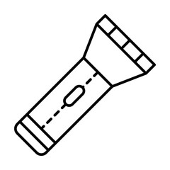 flashlight, tool icon. Simple line, outline elements of archeology for ui and ux, website or mobile application on white background