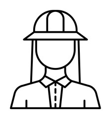 woman, archaeologist, avatar icon. Simple line, outline elements of archeology for ui and ux, website or mobile application on white background