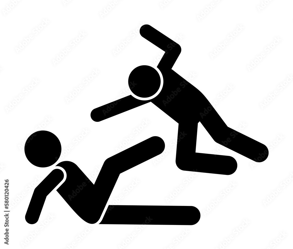 Poster shoot men hit icon. simple pictogram of fighting icons for ui and ux, website or mobile application 