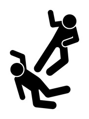 Flying shoot icon. Simple pictogram of fighting icons for ui and ux, website or mobile application on white background