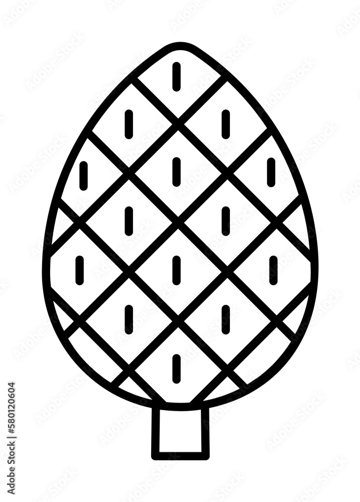 Poster pine cones icon. simple line, outline of autumn icons for ui and ux, website or mobile application o