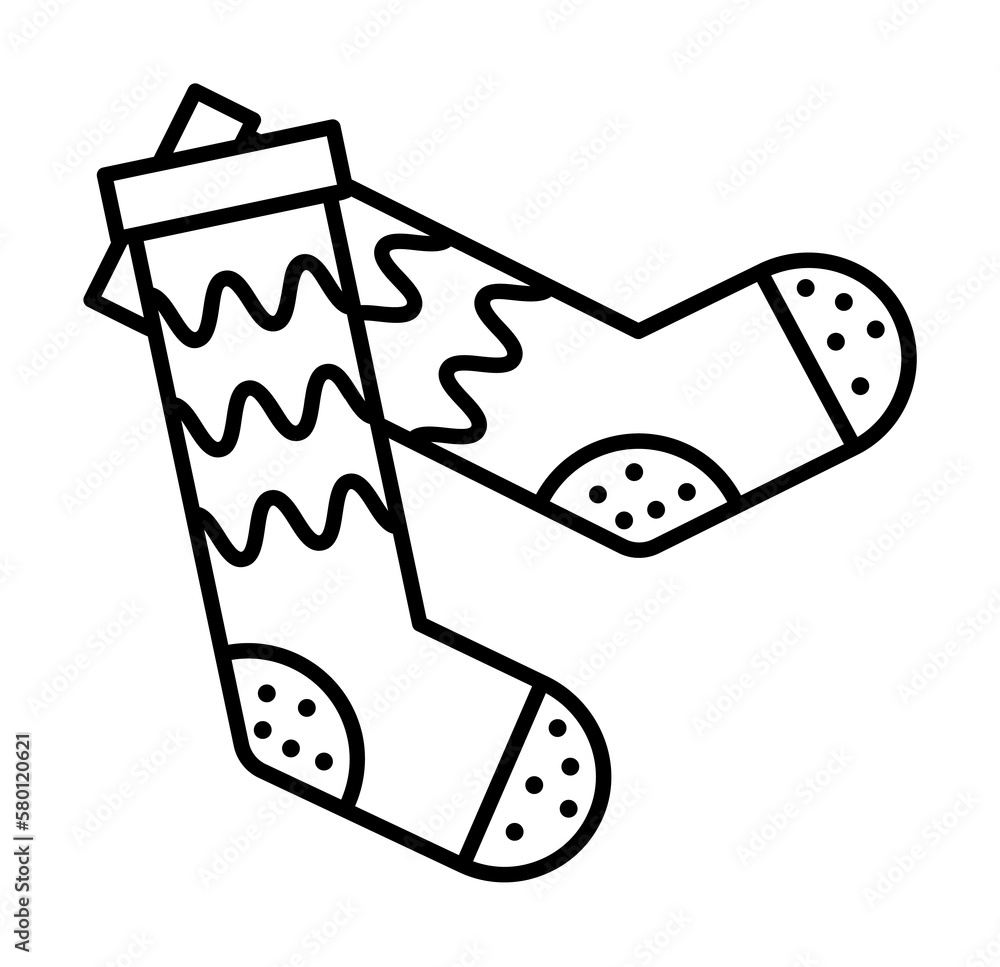 Poster sock icon. simple line, outline of autumn icons for ui and ux, website or mobile application on whit