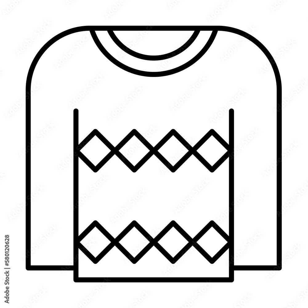 Poster sweater icon. simple line, outline of autumn icons for ui and ux, website or mobile application on w