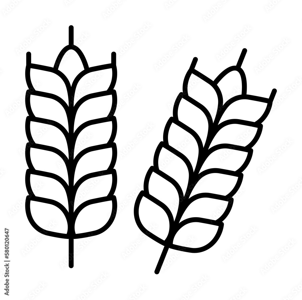 Poster wheat icon. simple line, outline of autumn icons for ui and ux, website or mobile application on whi