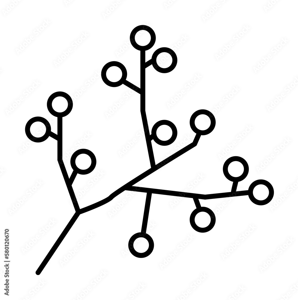 Aufkleber branch icon. simple line, outline of autumn icons for ui and ux, website or mobile application on wh