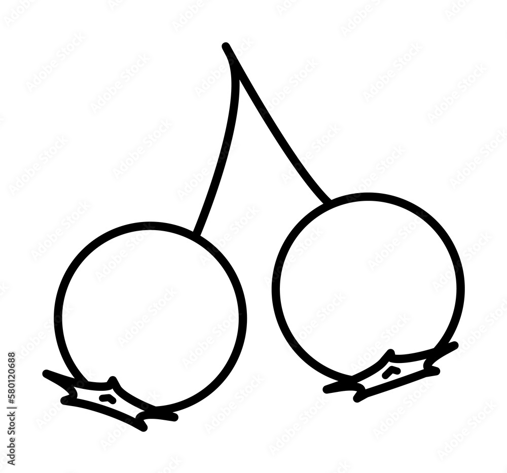 Poster berries icon. simple line, outline of autumn icons for ui and ux, website or mobile application on w