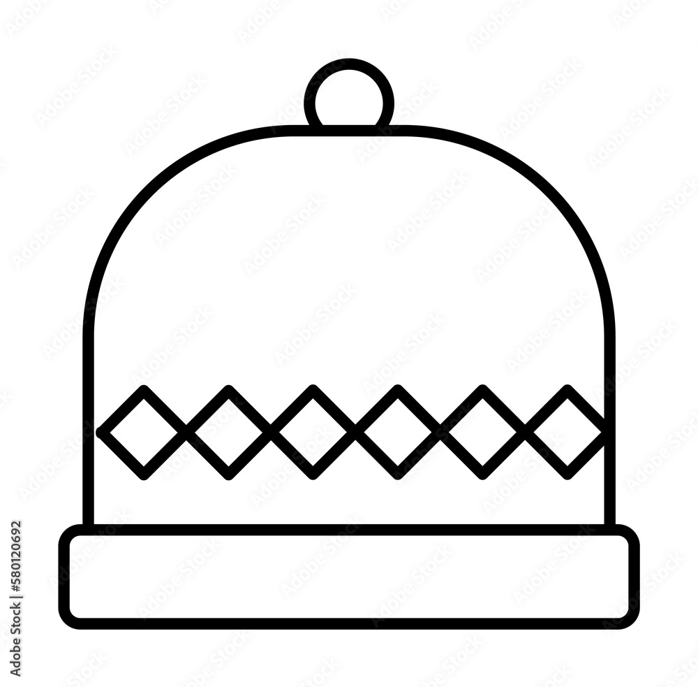 Poster wool icon. simple line, outline of autumn icons for ui and ux, website or mobile application on whit