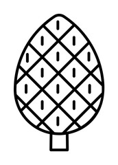 Pine cones icon. Simple line, outline of autumn icons for ui and ux, website or mobile application on white background