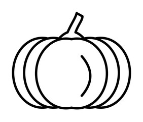 Pumpkin icon. Simple line, outline of autumn icons for ui and ux, website or mobile application on white background