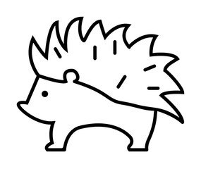 Hedgehog icon. Simple line, outline of autumn icons for ui and ux, website or mobile application on white background