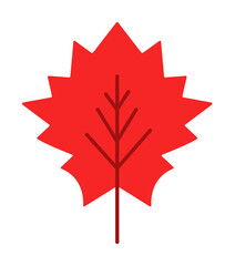 Autumn leave, pink icon. Simple line, outline of color leaves icons for ui and ux, website or mobile application on white background