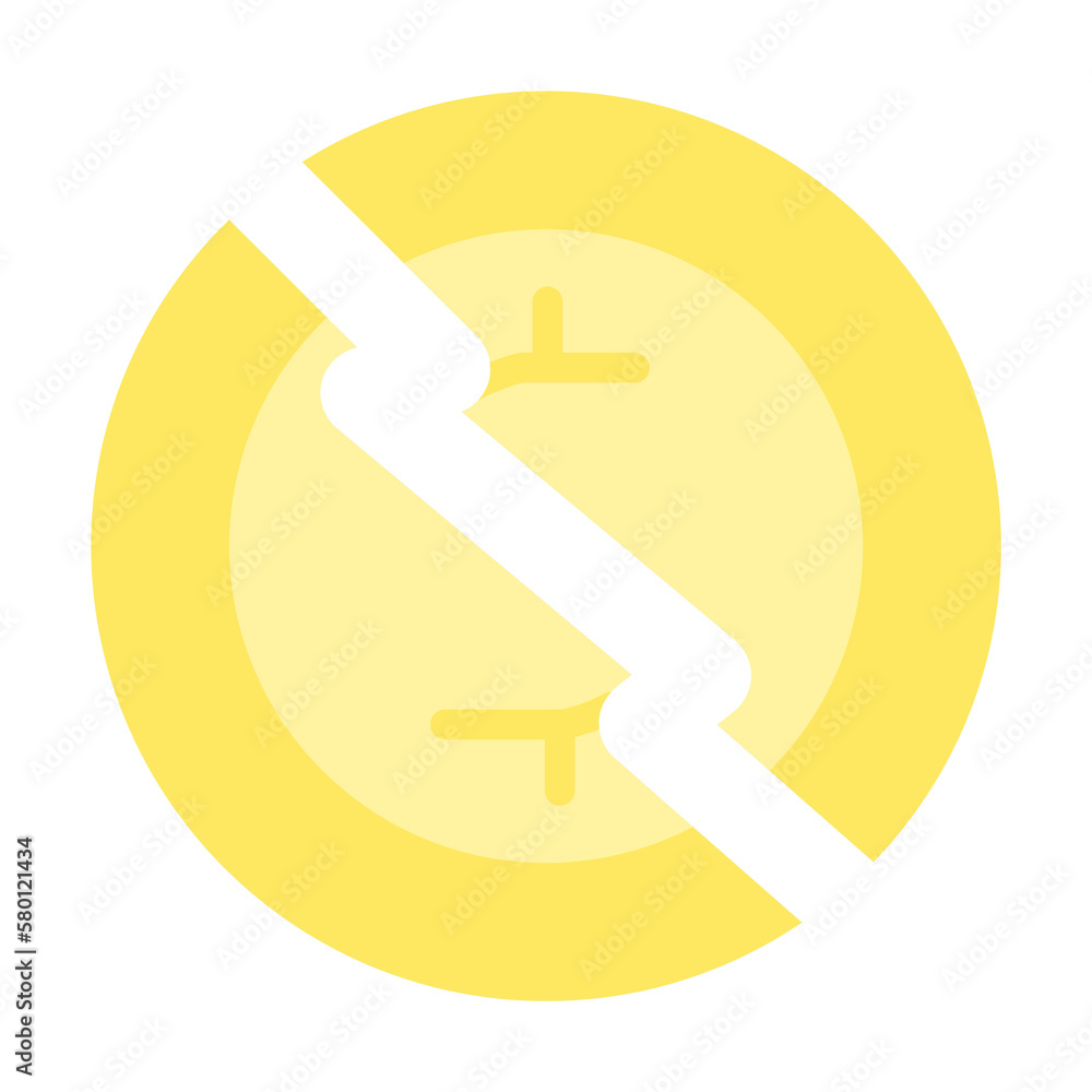 Poster coin dollar icon. simple color elements of bankruptcy icons for ui and ux, website or mobile applica