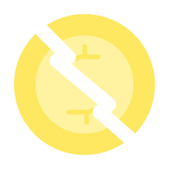 coin dollar icon. Simple color elements of bankruptcy icons for ui and ux, website or mobile application on white background