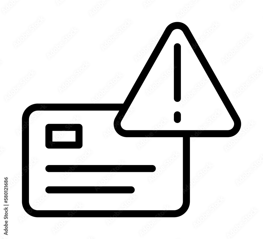 Poster card danger sign icon. simple line, outline elements of bankruptcy icons for ui and ux, website or m