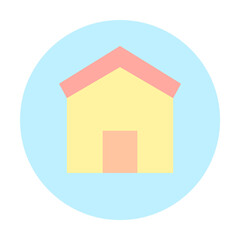 bubble house icon. Simple color elements of bankruptcy icons for ui and ux, website or mobile application on white background