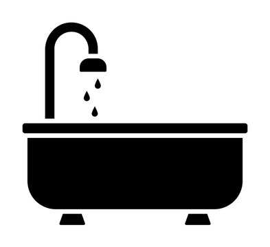 recommend clip art: Bathtub, shower icon. Simple bathroom icons for ui and ux, website or mobile application on white background