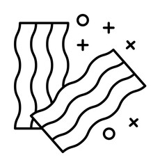 Bacon grill meat icon. Element of barbecue party icon on white background