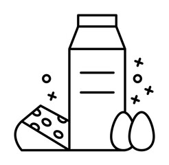 Milk egg cheese icon. Element of barbecue party icon on white background